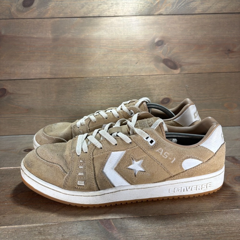 Converse AS 1 Mens size 11 shoes Tan Suede Lace Up Skate Retro sneakers